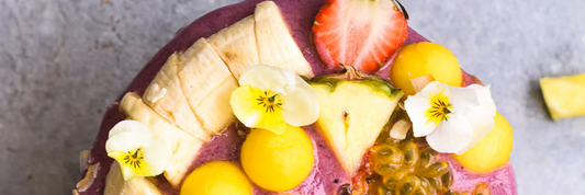 Easy Tropical Acai Bowl Recipe with Mango and Pineapple at Home