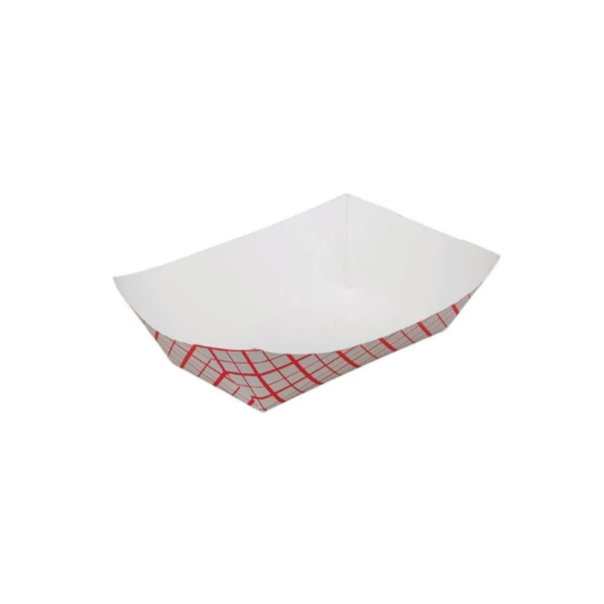 Red Checkered Paper Food Trays