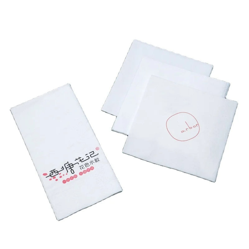 Custom Logo Paper Napkin | 1/4 Fold & 1/8 Fold | Low MOQ