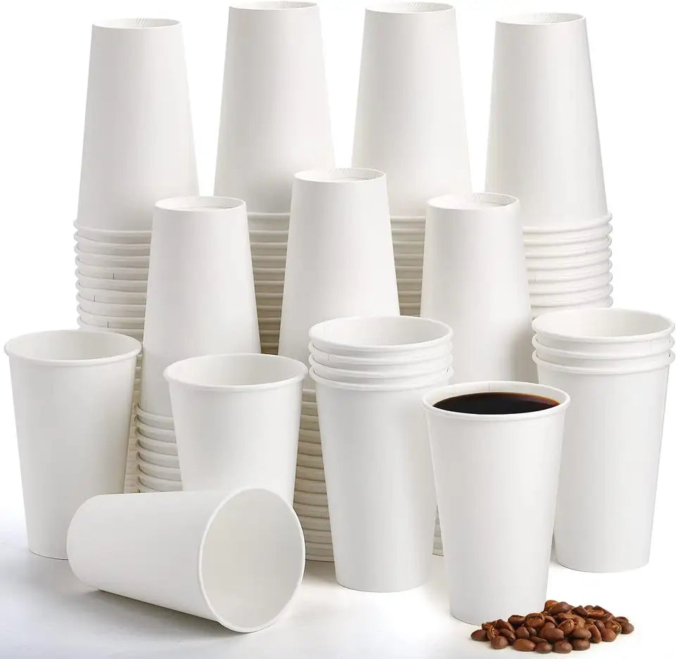 White Single Wall White Paper Cup | 8 Oz | For Cocoa, Coffee, Warm Cider | 1000 PCS/CASE