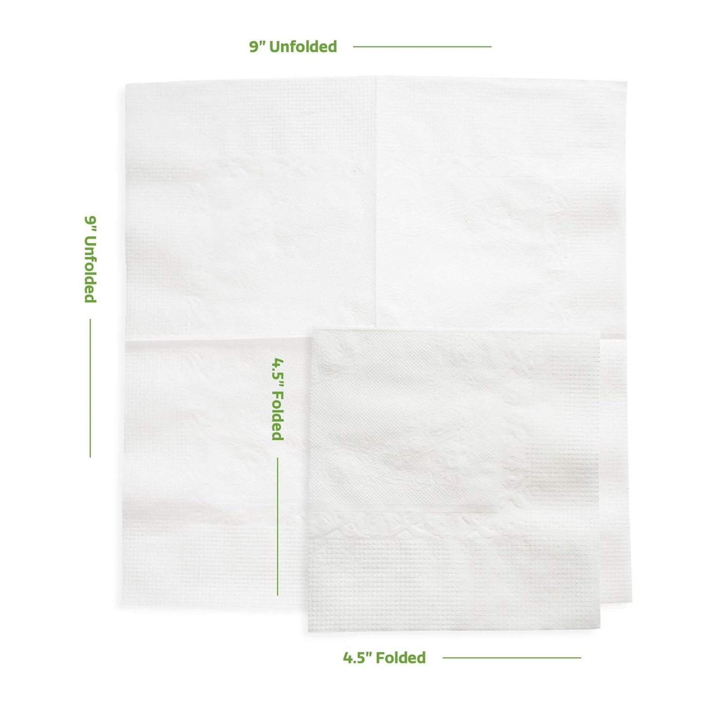 1/4 Fold White Paper Beverage Napkins | 1 Ply | CASE OF 4000