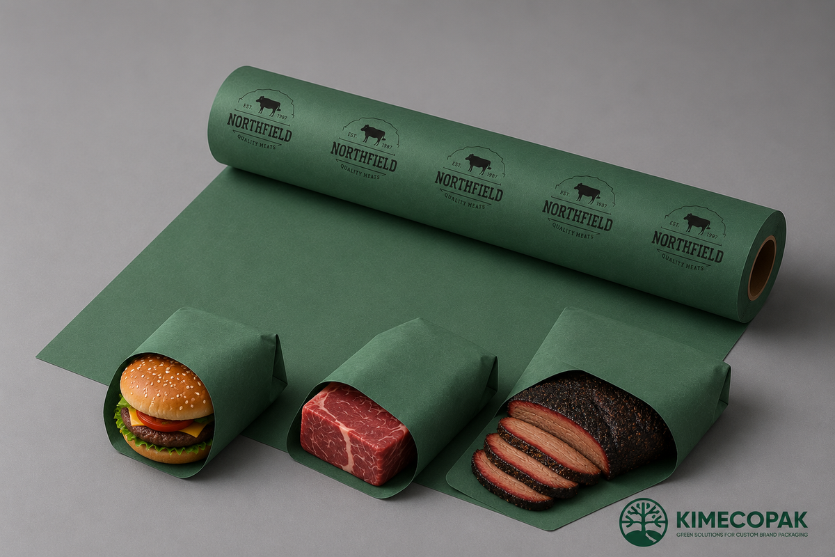 Custom Green Butcher Paper Roll | for Meat, BBQ & Sandwich Wrapping