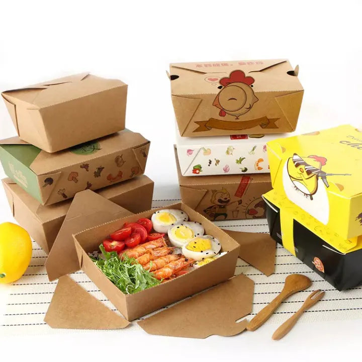 Eco-Friendly Kraft Paper Food Containers Custom Logo | Perfect For To Go Orders