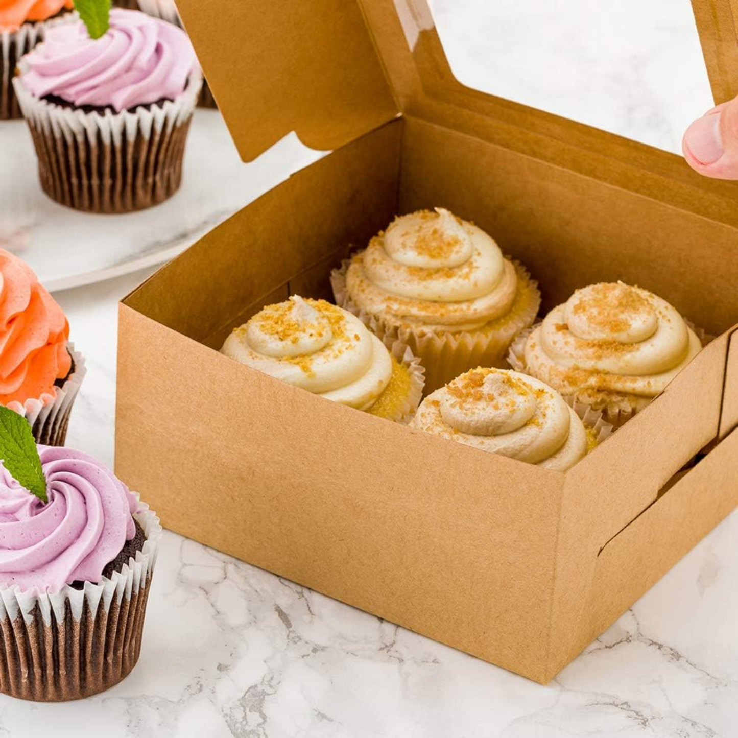 Kraft Cake Paper Box with Window 4