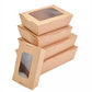Kraft Paper Cookies Boxes with Transparent Window | Grease-Resistant | 200 BOXES/CASE