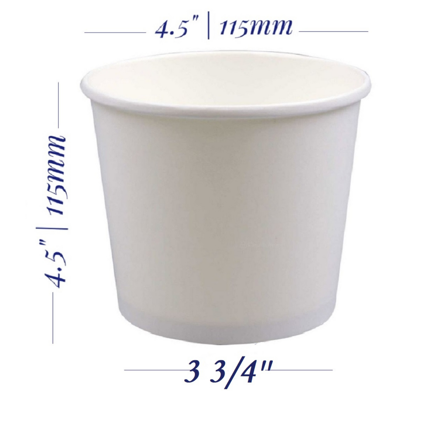 24 Oz Round White Paper Container Wholesale Pricing in Canada (Case of 500)