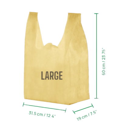 Non Woven Bag Size L Reusable For Boutiques Retail Supermarkets CASE OF 400