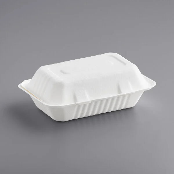 Sugarcane Fiber White Clamshells