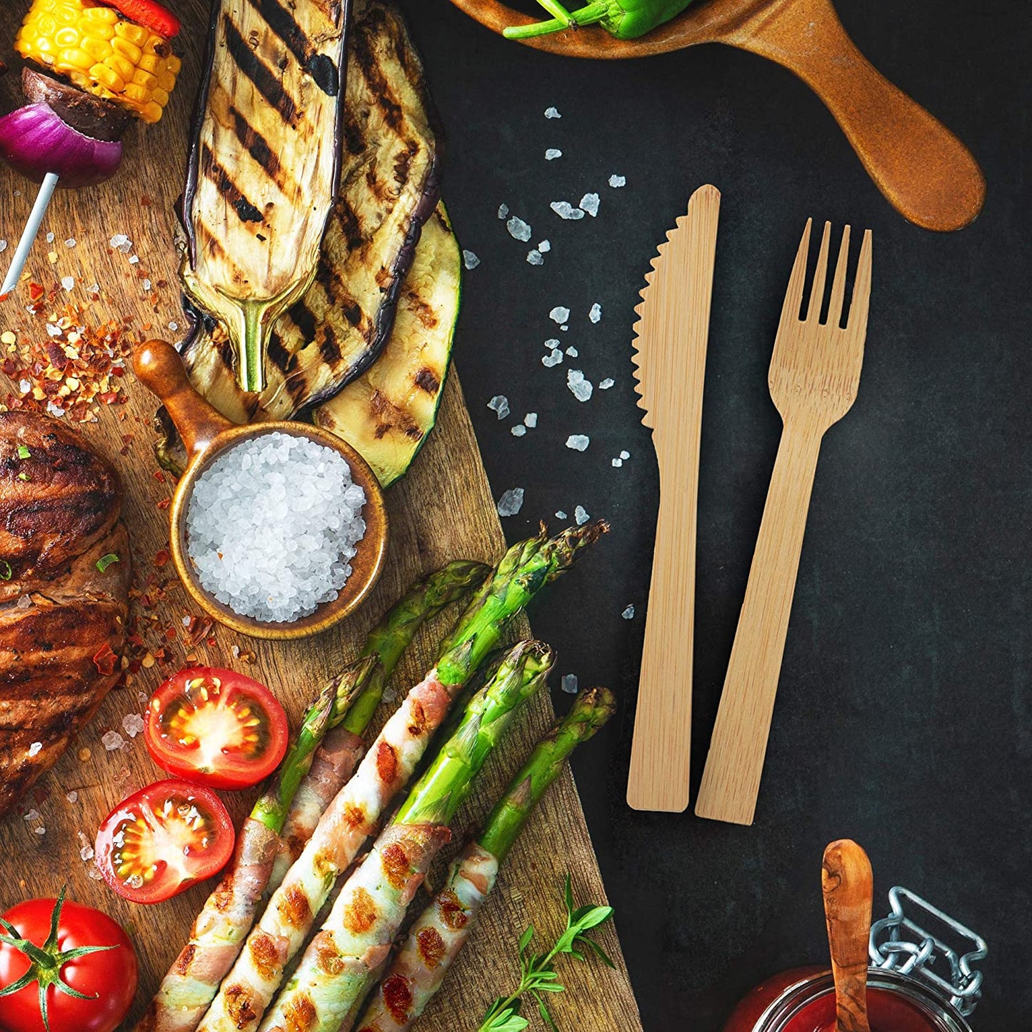 Bamboo Disposable Fork 6.7 inch | Wholesale in Cananda | 10.000Pcs/Box