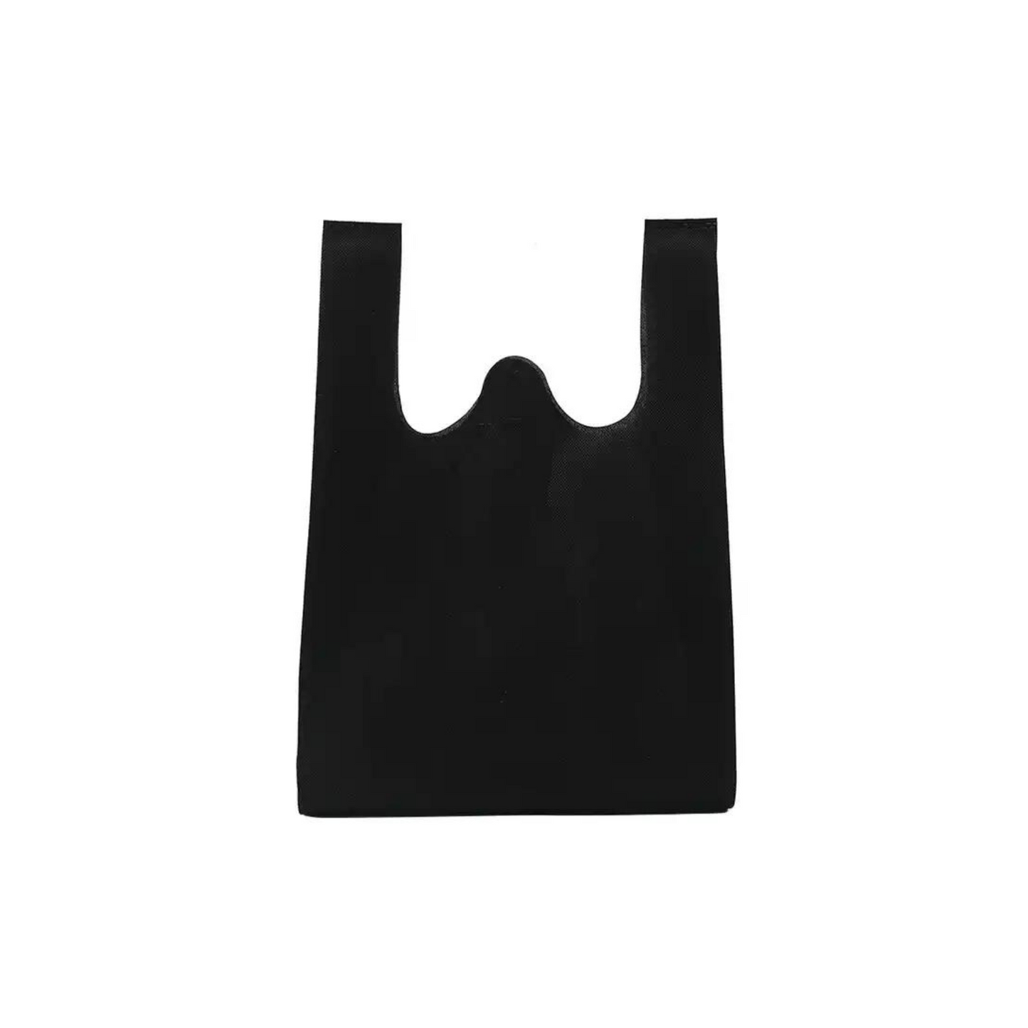 Black Non Woven Reusable Bags | Size M | 10" x 6" x 20"| Case of 400