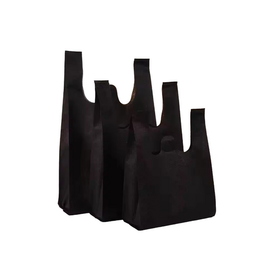 Black Non Woven Reusable Bags | Size S, M, L | For Supermarkets, Retail, Grocery Stores