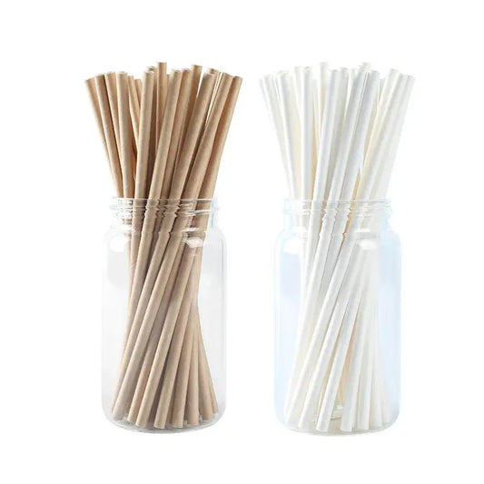 Paper Straws |  8mm | For Coffee, Tea, Canned Drinks