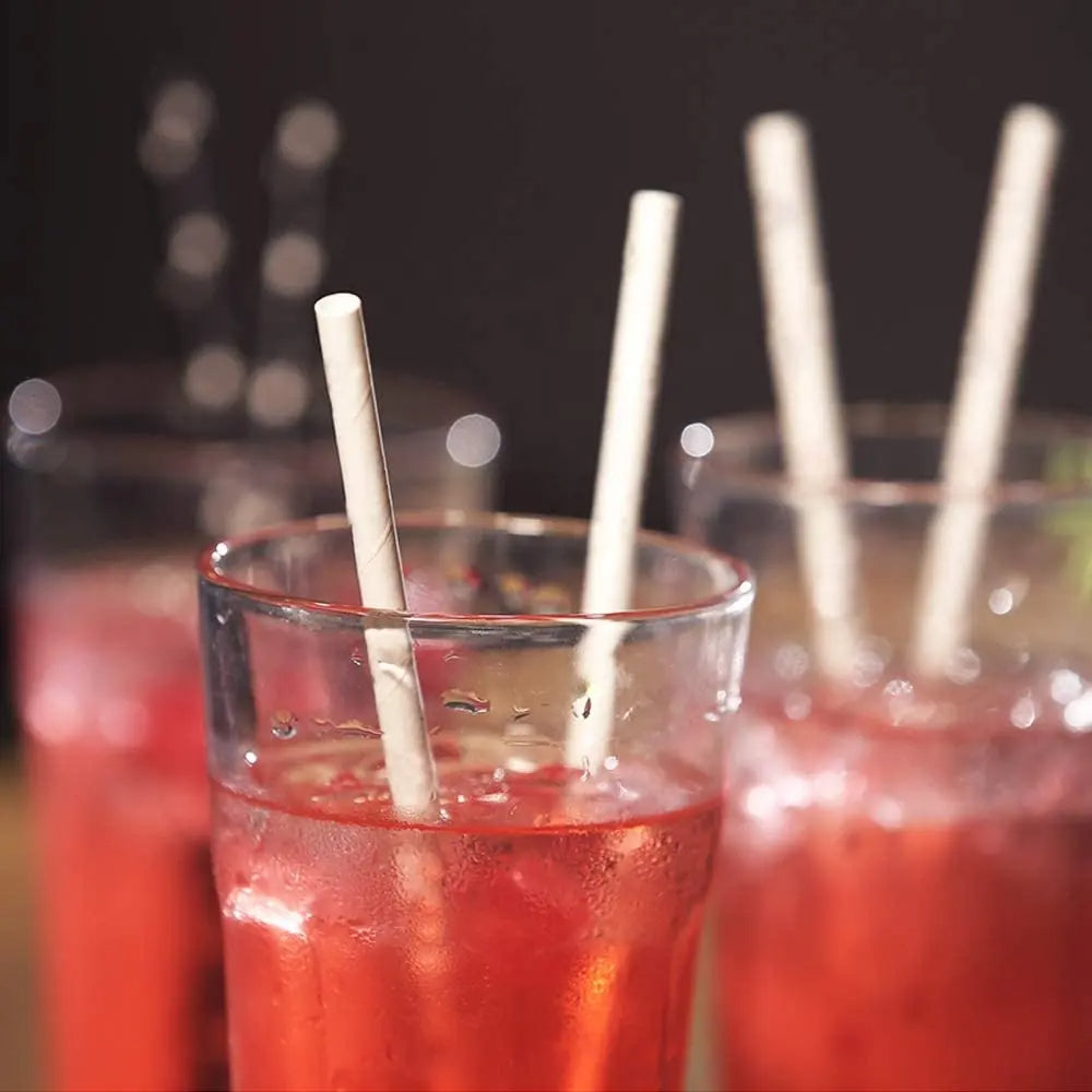 Paper Straws |  8mm | For Coffee, Tea, Canned Drinks
