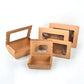Kraft Paper Cookies Boxes with Transparent Window | Grease-Resistant | 200 BOXES/CASE