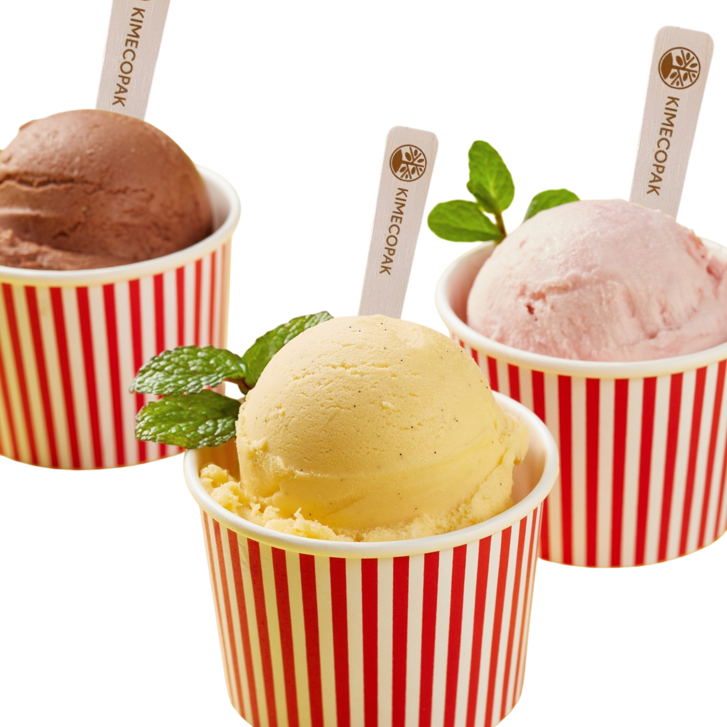 Custom Wooden Ice Cream Spoons 10 cm | Personalized Engraved Name Logo Text