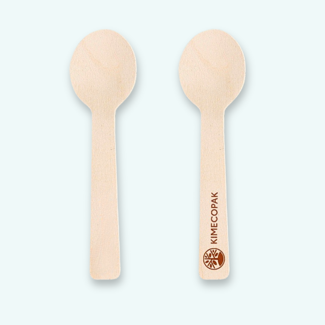 Ice Cream Wooden Spoon 10 CM | Ideal for Ice Cream, Yogurt, and Desserts | 1000 Pcs/Case