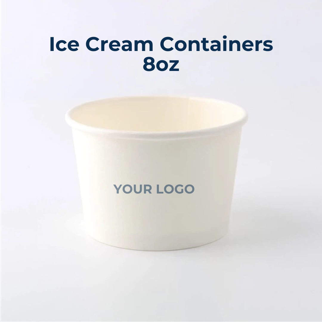 Custom Logo Ice Cream Sets | Cups & Spoon | Wholesale Price in Canada