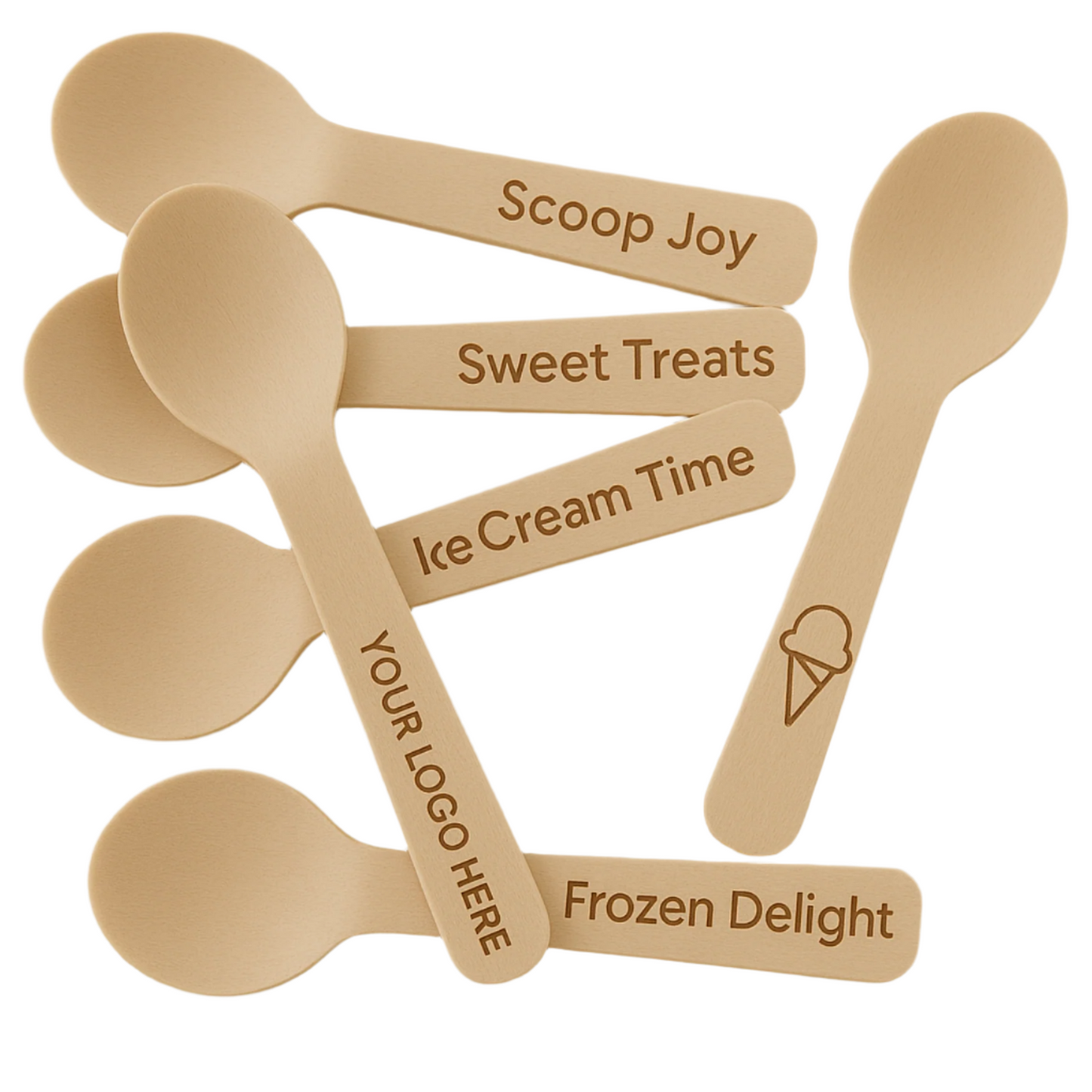 ice cream spoon custom logo
