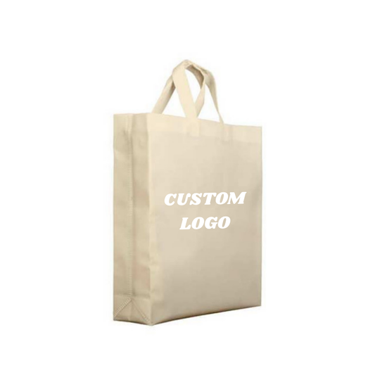 Custom Logo Premium Stitched Non Woven Bags With Web Handles 120 GSM