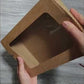 Kraft Paper Cookies Boxes with Transparent Window | Grease-Resistant | 200 BOXES/CASE