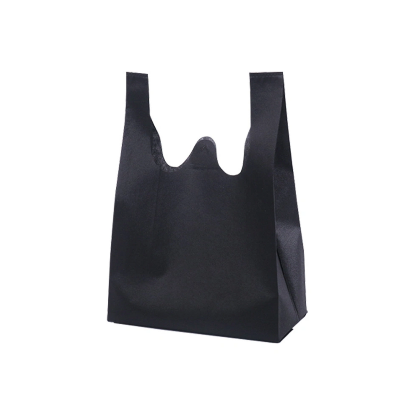 Black Non Woven Reusable Bags | Size M | 10" x 6" x 20"| Case of 400