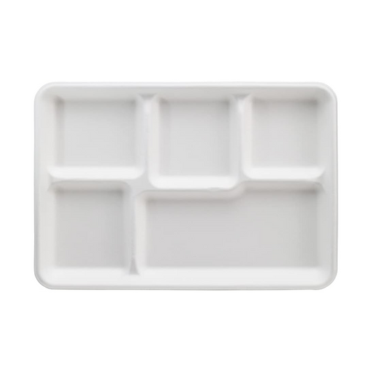Sugarcane Fiber Tray 5 Compartment