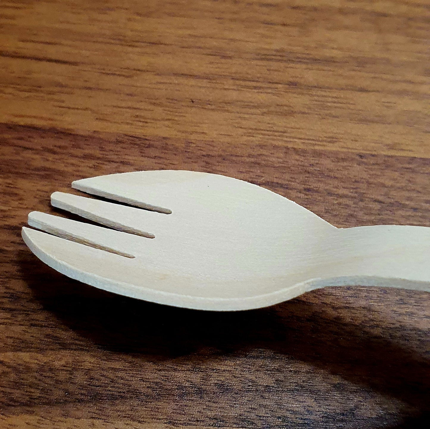 Eco-friendly Wooden Sporks 160 mm | 2-in-1 Cutlery (Spoon & Fork)