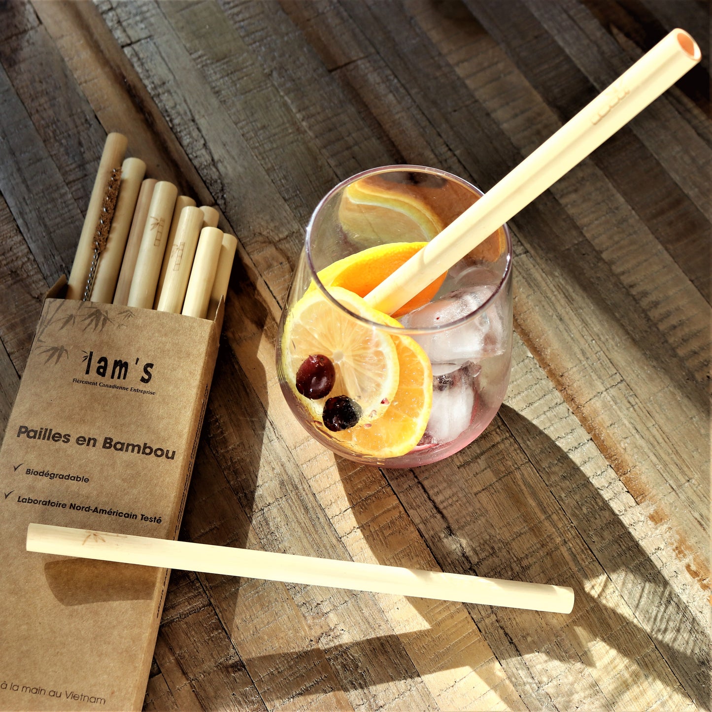Biodegradable Boba Bamboo Straws For Hot/Cold Bevarages | Extra Wide 0.5 inch