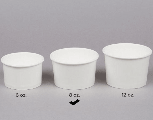 8 Oz Paper Cup Container | Ø96mm | Hot & Cold | Case of 1000 - KimEcopak