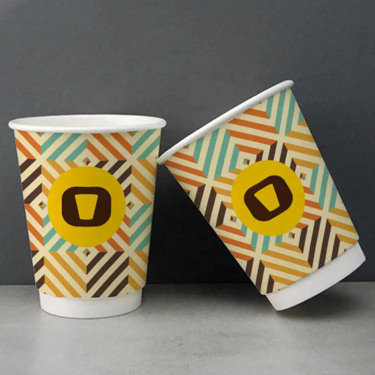 Custom Hot Coffee Cup | Sleeveless & Double Wall | Wholesale | Custom Logo & MOQ 10,000 Pcs