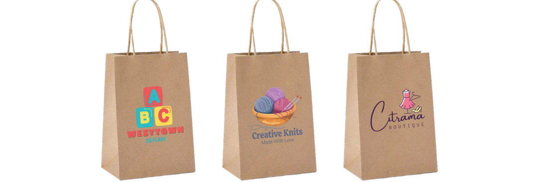 Kraft Paper Bags with Twisted Handles Wholesale in Manitoba – Accurate Color Printing Solution for Consistent Branding