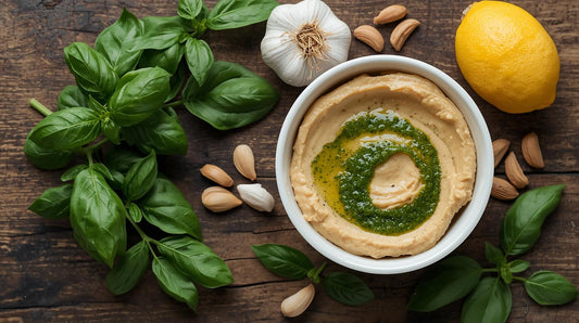 Pesto Hummus Recipe: Creamy Basil Hummus in 10 Minutes