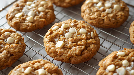 White Chocolate Coconut Oatmeal Cookies (Easy & Chewy Recipe)