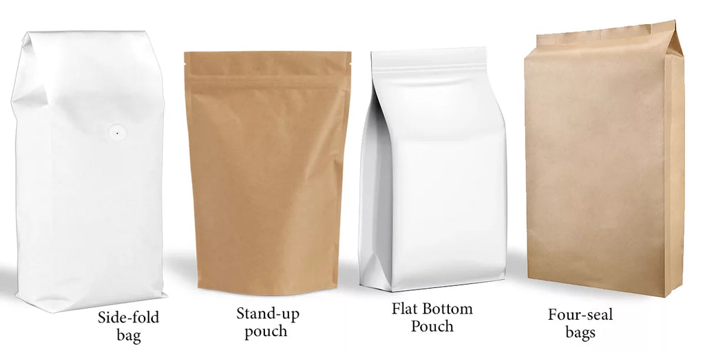Types of Common Coffee Bags? Dimension Chart of Size Coffee Bags