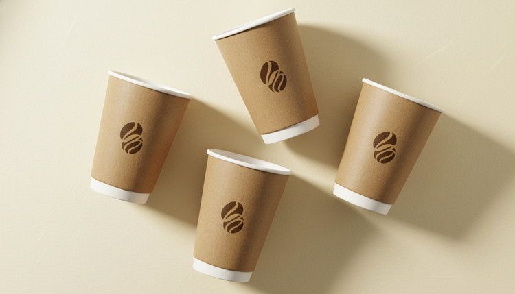 banner DOUBLE WALL PAPER CUPS