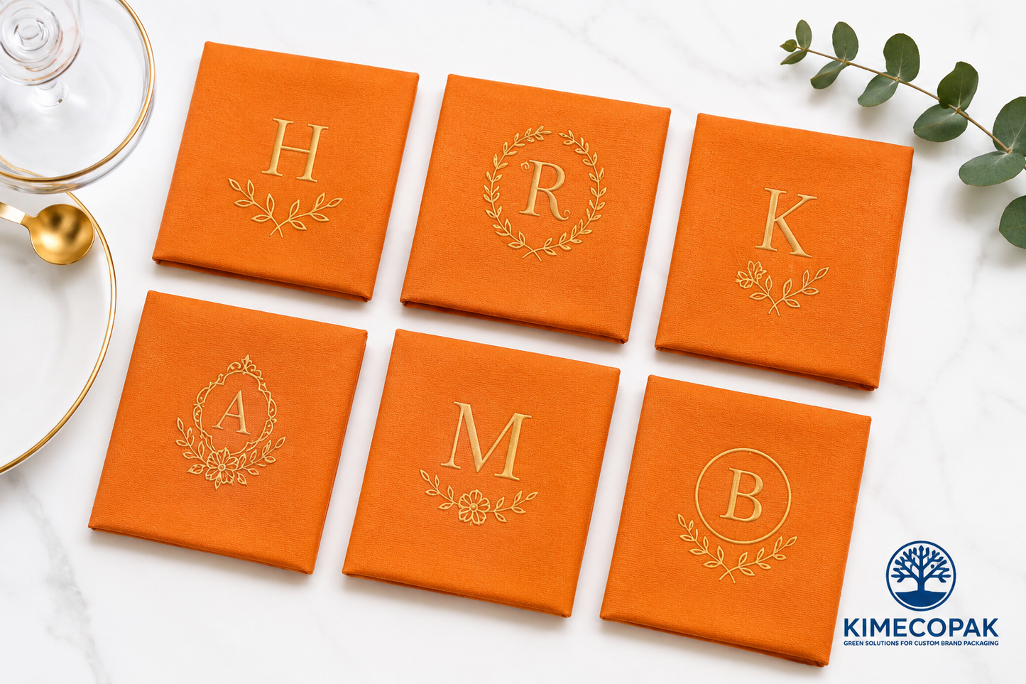 Custom Logo Orange Napkins with Low MOQ – Professional Branding Made Affordable