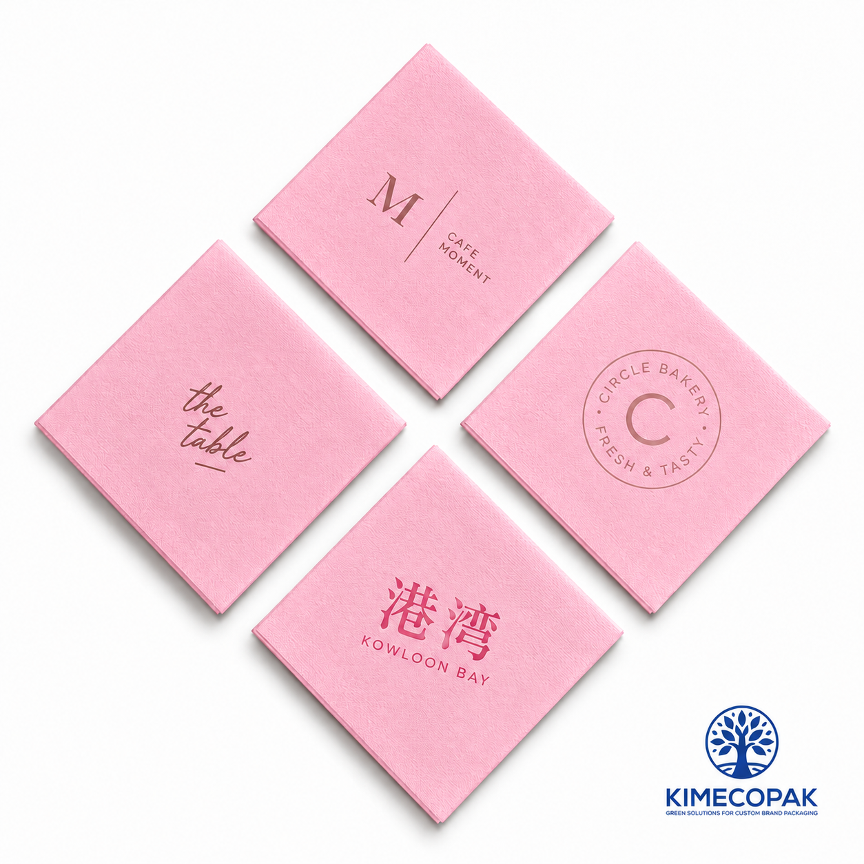 Premium Pink Napkins in Bulk | Soft 2-Ply Paper Napkins for Restaurants, Events & Custom Branding