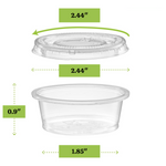 1.5 Oz Clear Portion Cups with Lids