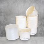 Sample Pack | 25 SETs of 16 Oz Paper Cups and Lids | 115mm Diameter | Ideal for Testing and Sampling