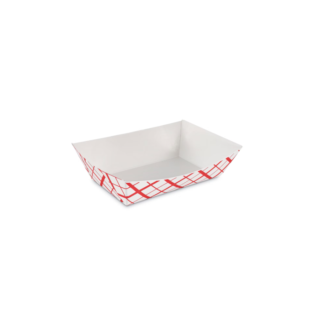 Red Checkered Paper Food Trays