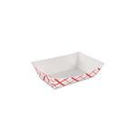 Red Checkered Paper Food Trays