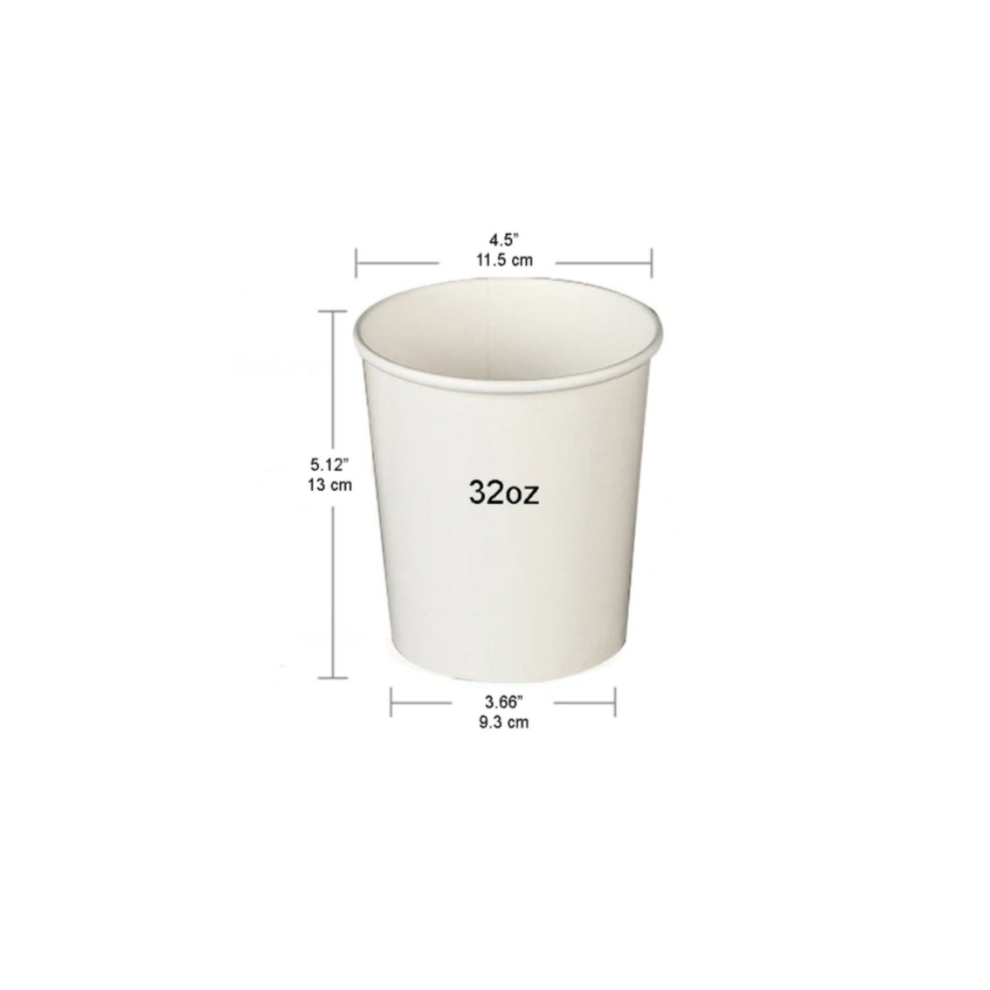 32 Oz White Paper Food Container