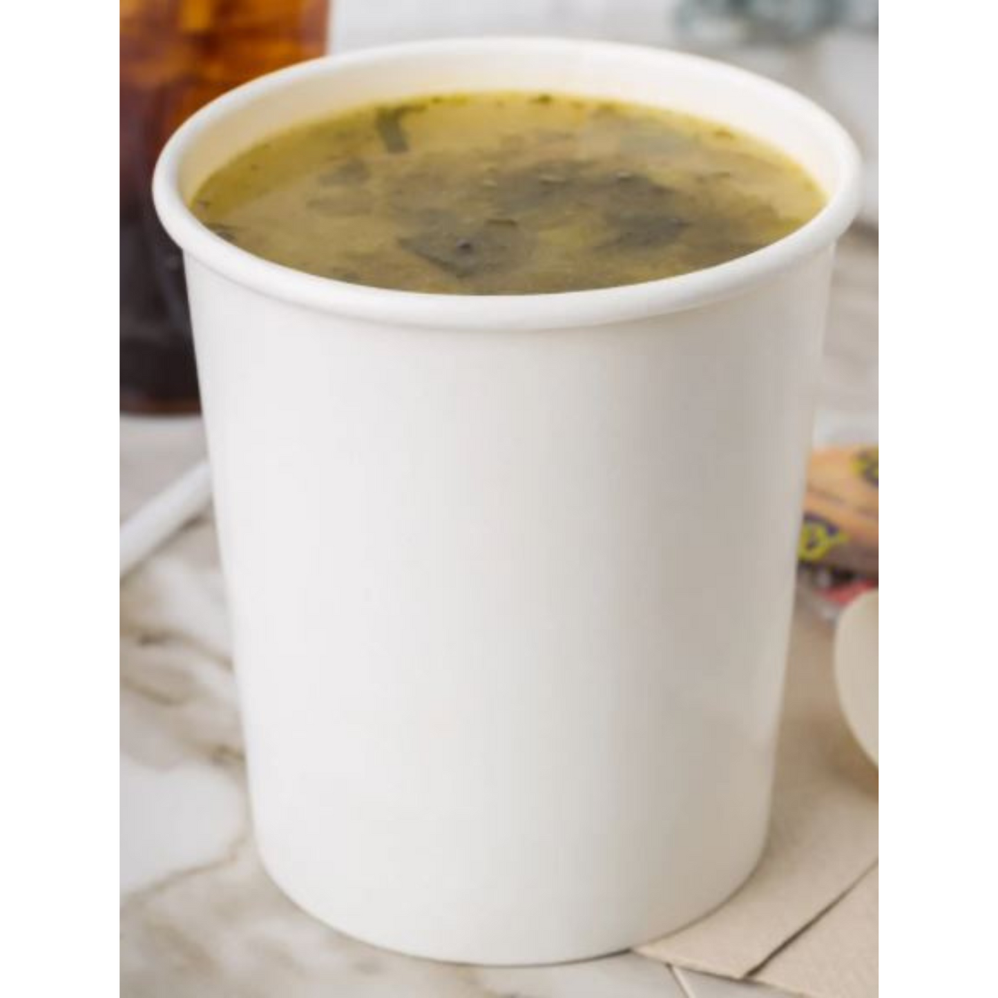 32oz White Soup Container 