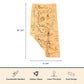 Destination Canada Alberta Province Shaped Cutting & Serving Board