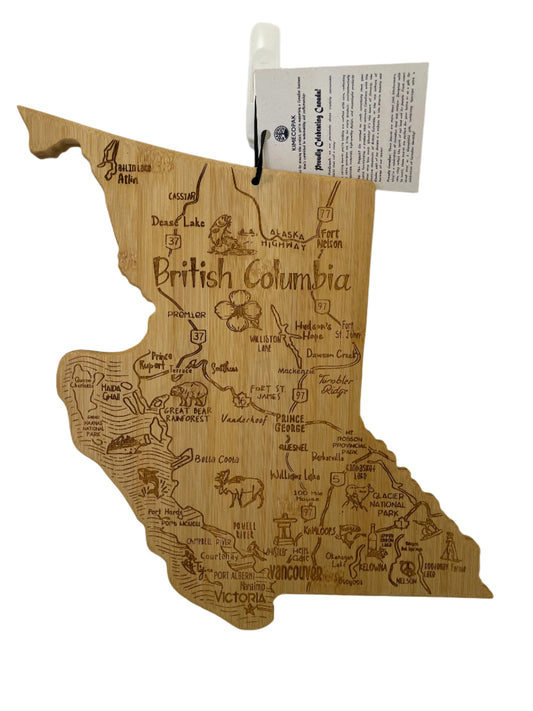 Destination British Columbia Cutting Board Perfect for Kitchen & Décor