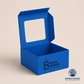 Blue Cookie Box | Cookie  Box Square | Custom Logo Cookies Window Boxes 9 inch