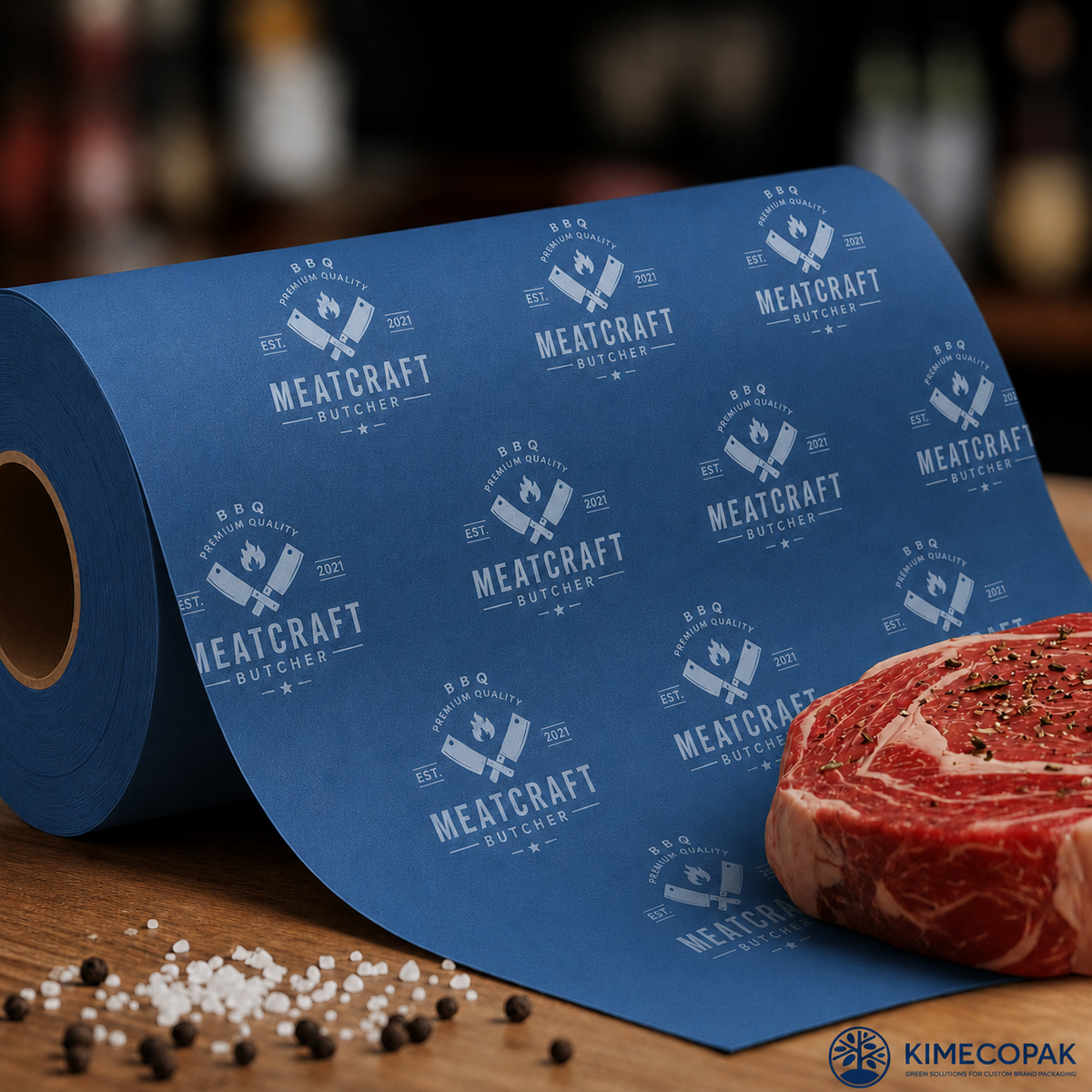 Blue Butcher Paper Roll | Bulk Orders, Custom Sizes & Logo