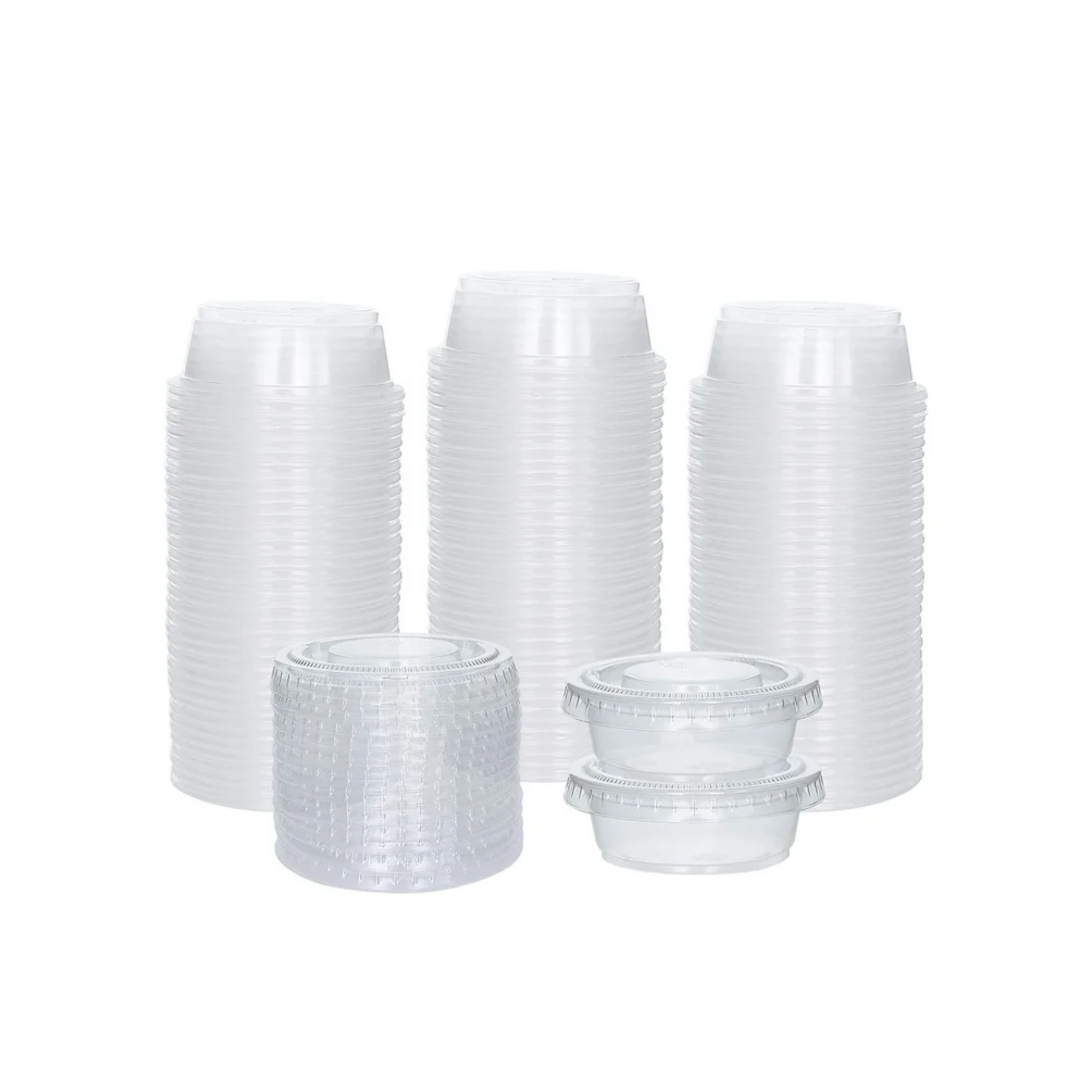 Clear Round PET Flat Lid 