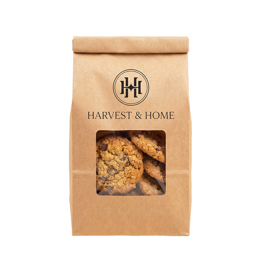 Custom Logo Kraft Bakery Cookie Bag with Window | Wholesale Price