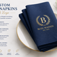 Custom Blue Napkins with Logo | Premium Personalized Paper Napkins